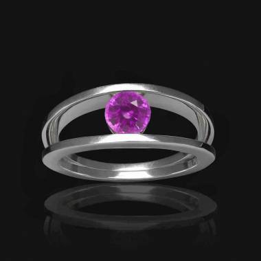 Bague saphir rose Anne Claire