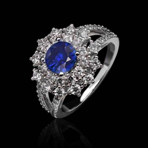 Bague saphir bleu Gabrielle