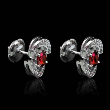 Boucles d'oreilles rubis...