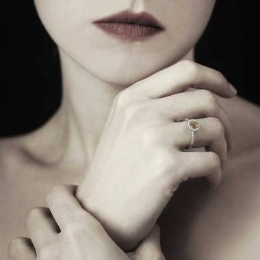 Bague opale noire Isaure