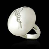 Bague de fiançailles diamant 0,5 carat or blanc Quake